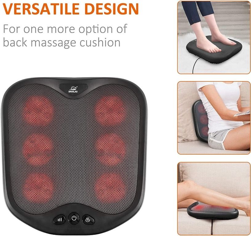 Nekteck Shiatsu Foot Massager Warmer-2-in-1 Foot and Back Massager with Heat-Kneading  Feet Massager Machine for Back, Leg, Foot -Use at Home, Office