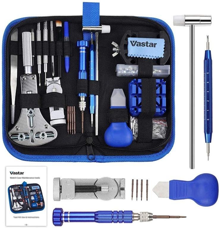 ~instock~ Vastar 177 PCS Watch Repair Tool Kit, Watch Band Link Tool ...