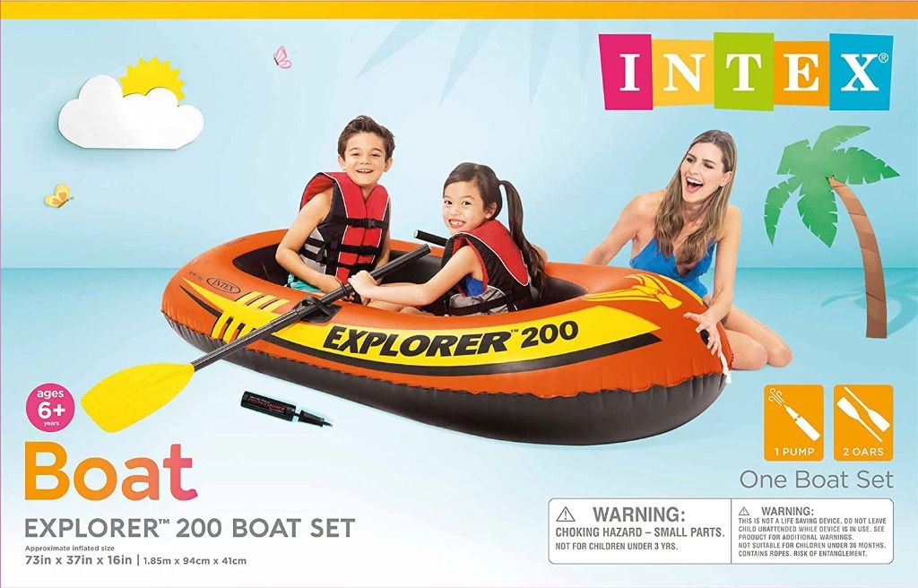 Intex Explorer Inflatable Boat Series - Outdoor Woan's