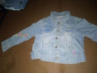 Jaket Jeans anak wanita bunga2