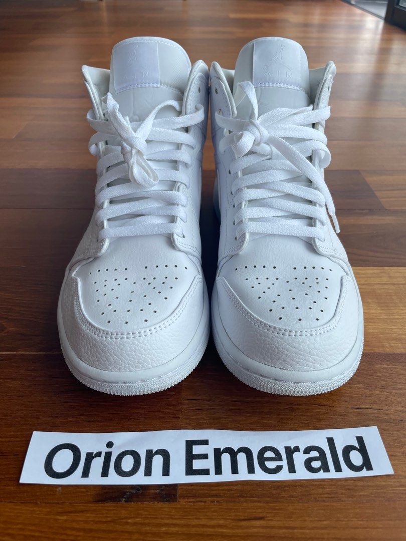 Jordan 1 Triple White Tumbled Leather Eu 43 Original Men s