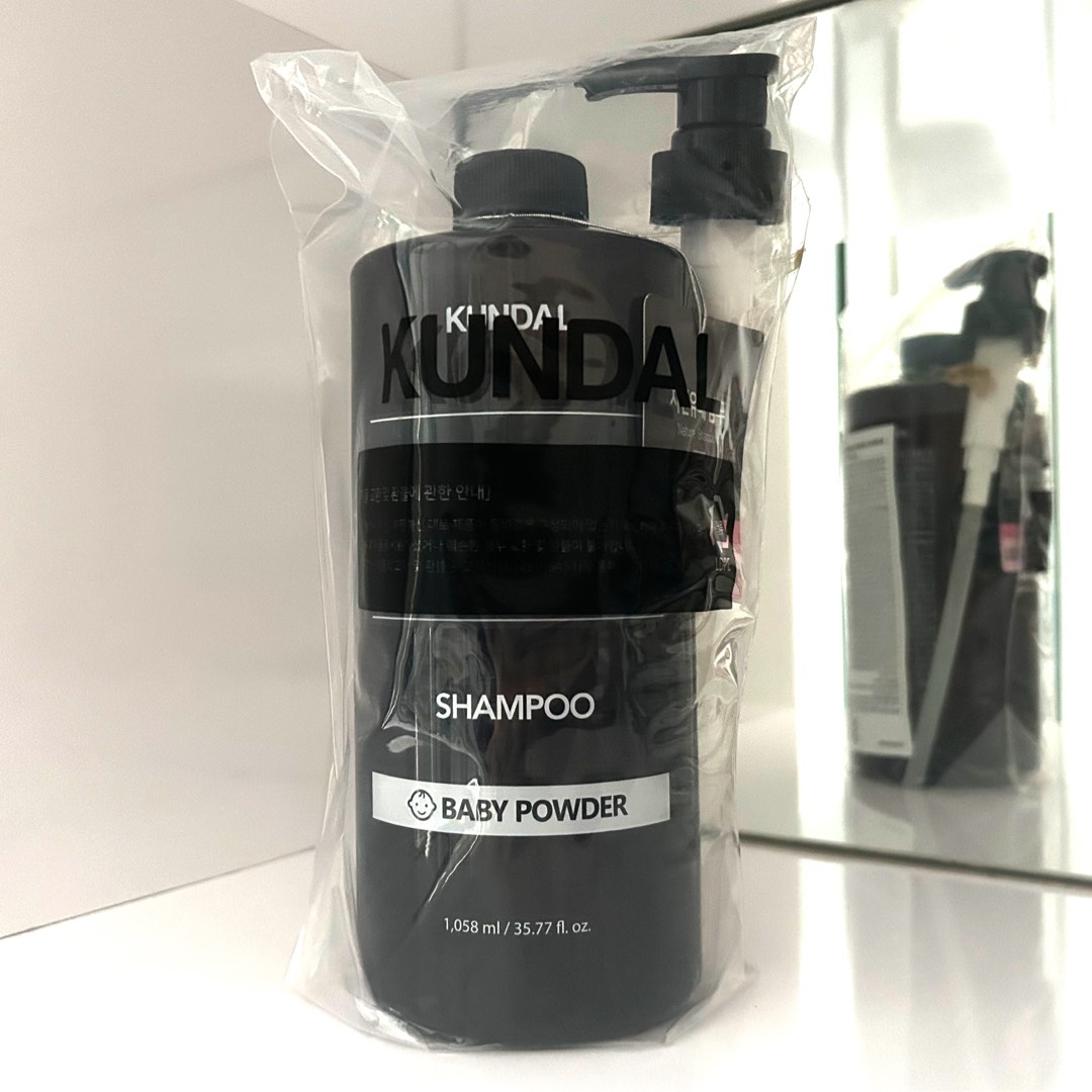 (Large 1L) Kundal Premium Nature Shampoo Baby Powder 1058ml, Beauty