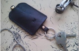 "leather" "key pouch"  😀hand stitching with 0.6 mm wax 👍Wear-resistant
