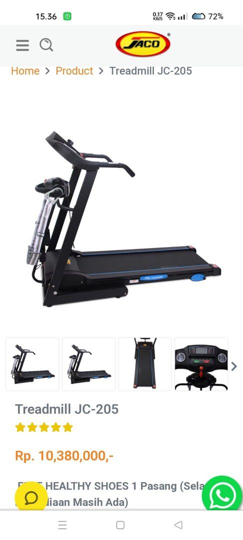 Alat top treadmill jaco