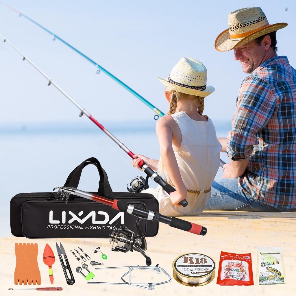 Lixada Fishing Tackle Set with 2.1m Telescopic Fishing Rod
