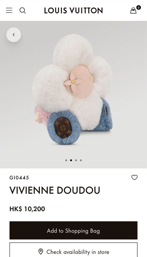 Louis Vuitton doudou Vivienne doll LV毛公仔LV花, 名牌, 飾物及配件- Carousell
