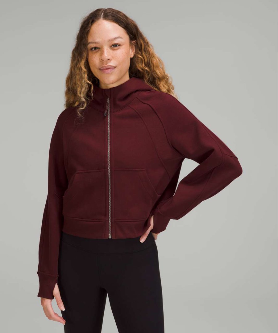 Lululemon scuba full-zip cropped hoodie (trench), Women's Fashion,  Activewear on Carousell