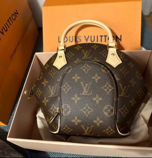 Louis Vuitton LV Monogram Canvas Ellipse PM Seashell Bowler Bag