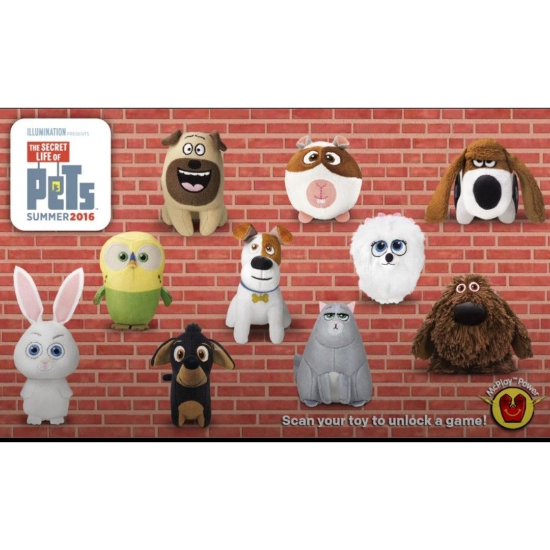 Mcdonalds Secret Life Of Pets Plush Mcdonalds Happy Meal The