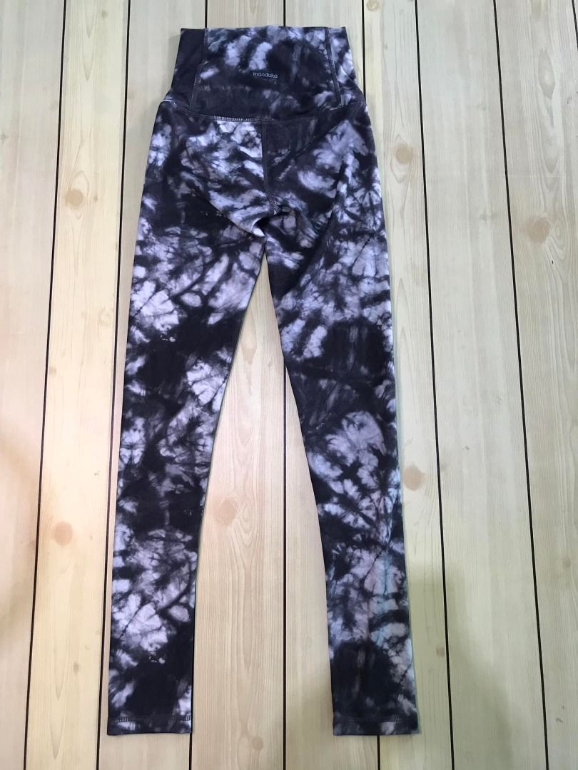 Manduka Performance Legging High Rise Printed - Camo Tie Dye Green