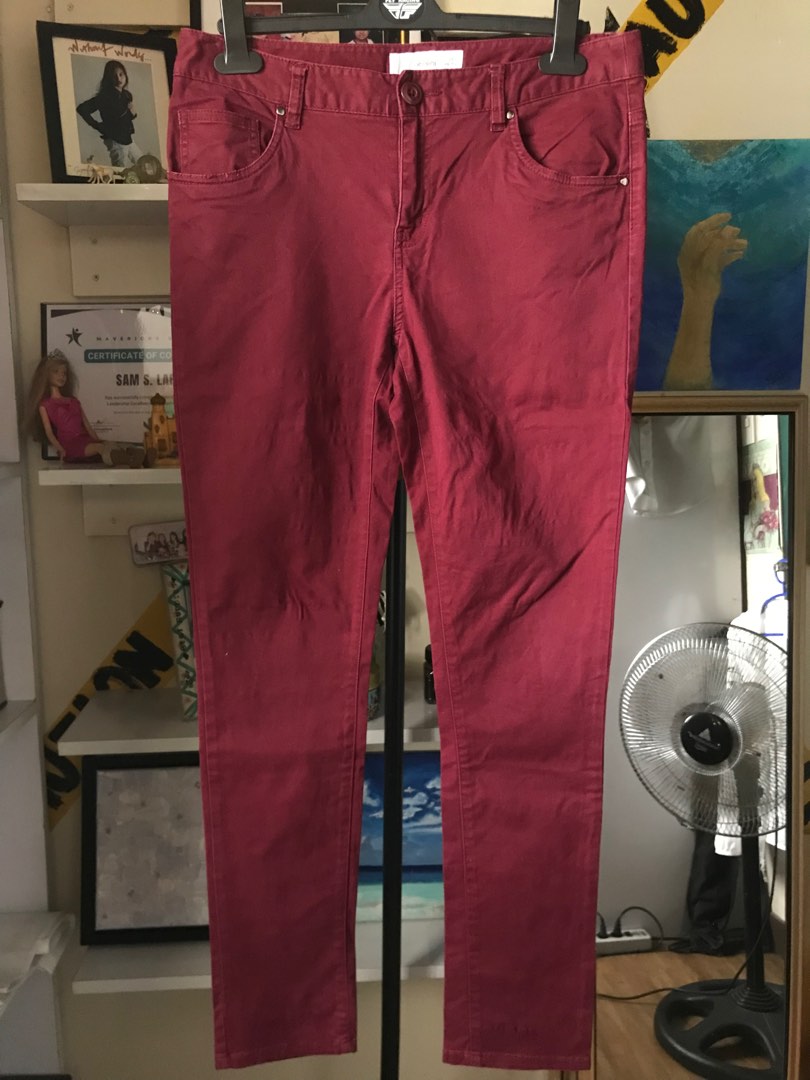 Maroon Pants on Carousell