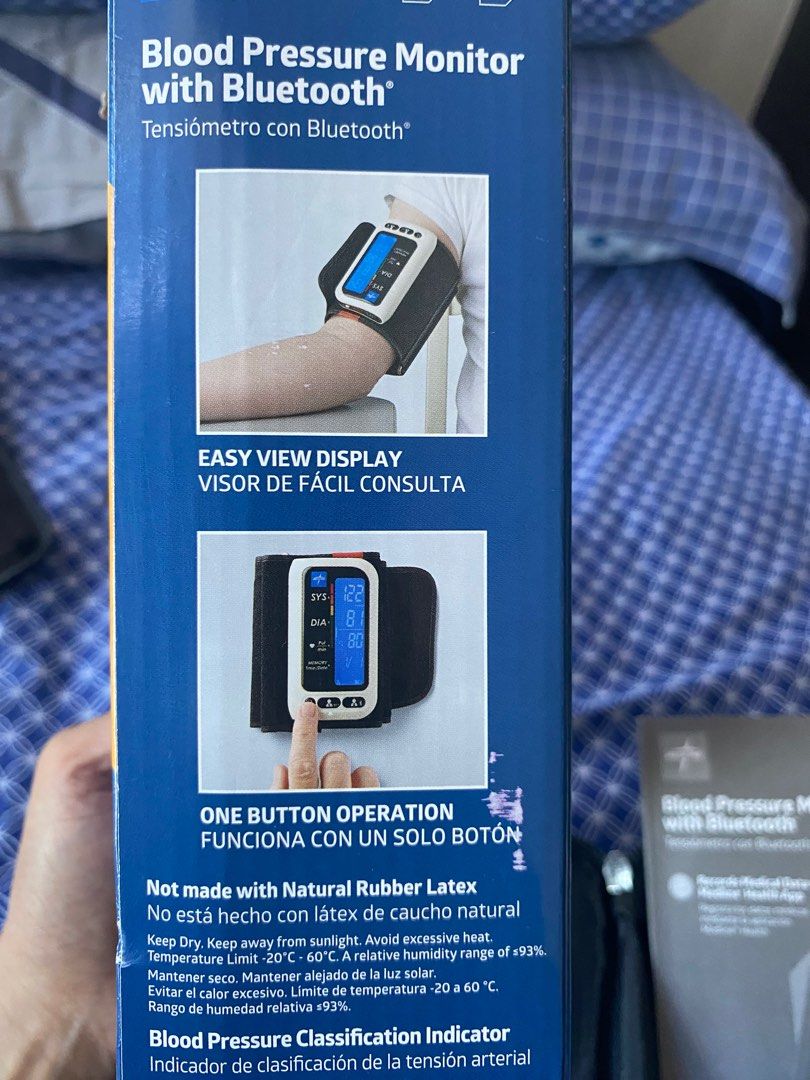 Medline blood pressure monitor w/ bluetooth, Health & Nutrition, Health