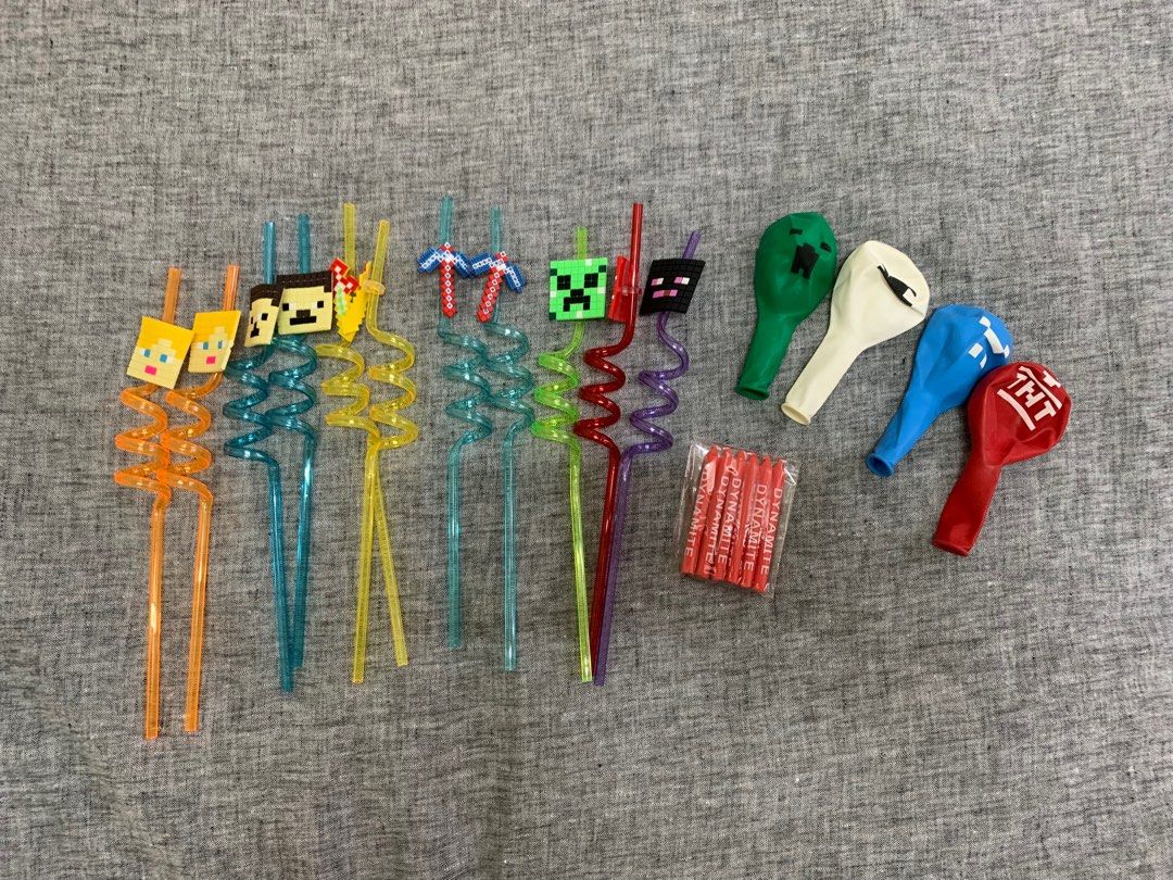 Minecraft Party Supplies, 興趣及遊戲, 手作＆自家設計, 文具及工藝 節日佈置及裝飾 Carousell