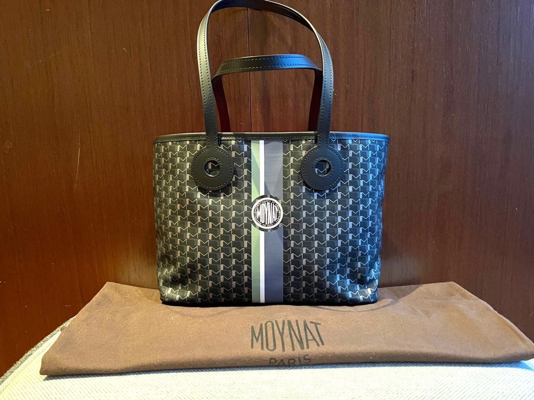 Moynat Oh! Tote Ruban PM - carried once (carbon silver) Free Shipping