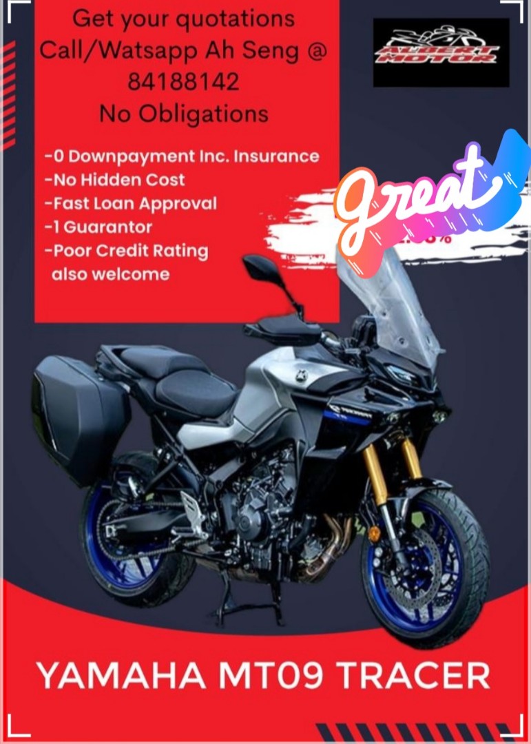 Motorcycle Poster Yamaha Tracer 9 GT