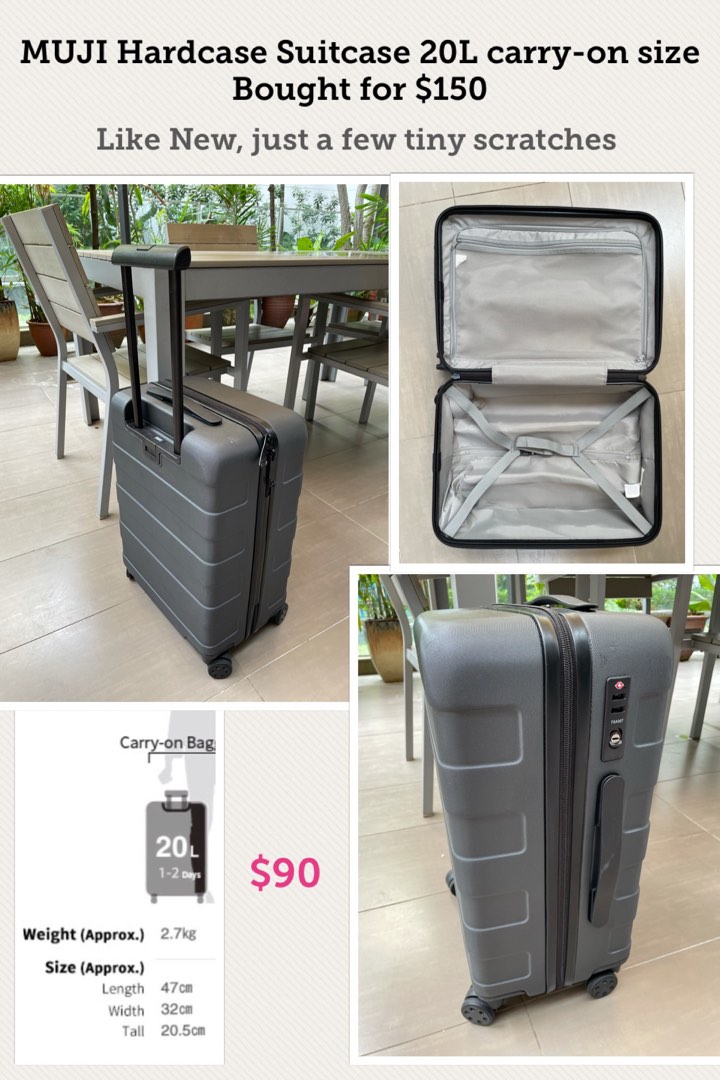 MUJI Hardcover Carry On Suitcase Hobbies Toys Travel Luggage