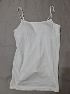 Muji White Cotton Cami Sz S