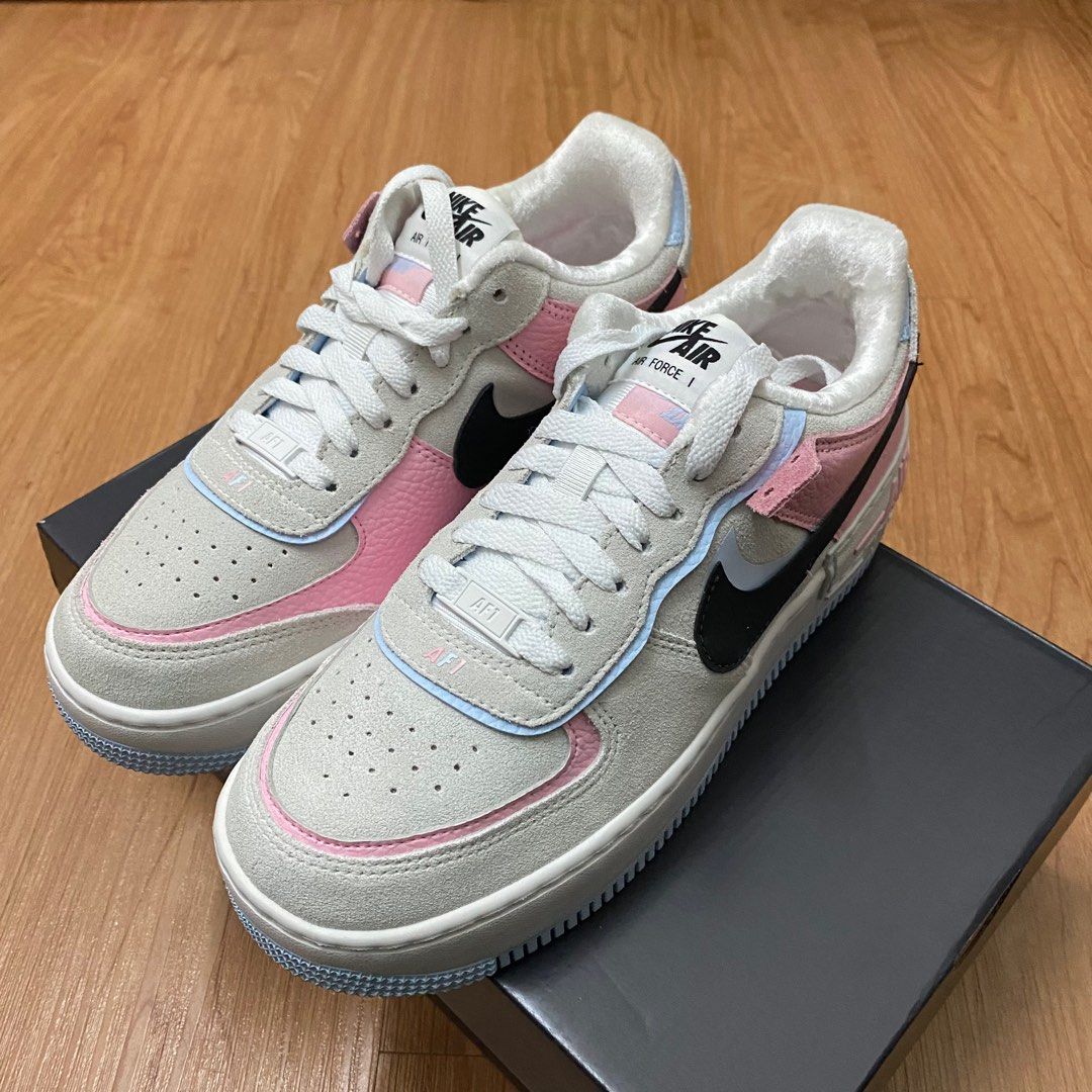 Nike Air Force 1 Shadow Summit White Black Med Soft Pink Women s