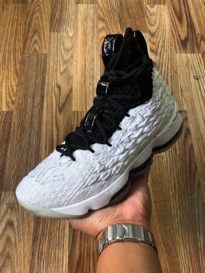 Lebron 15 white black sales