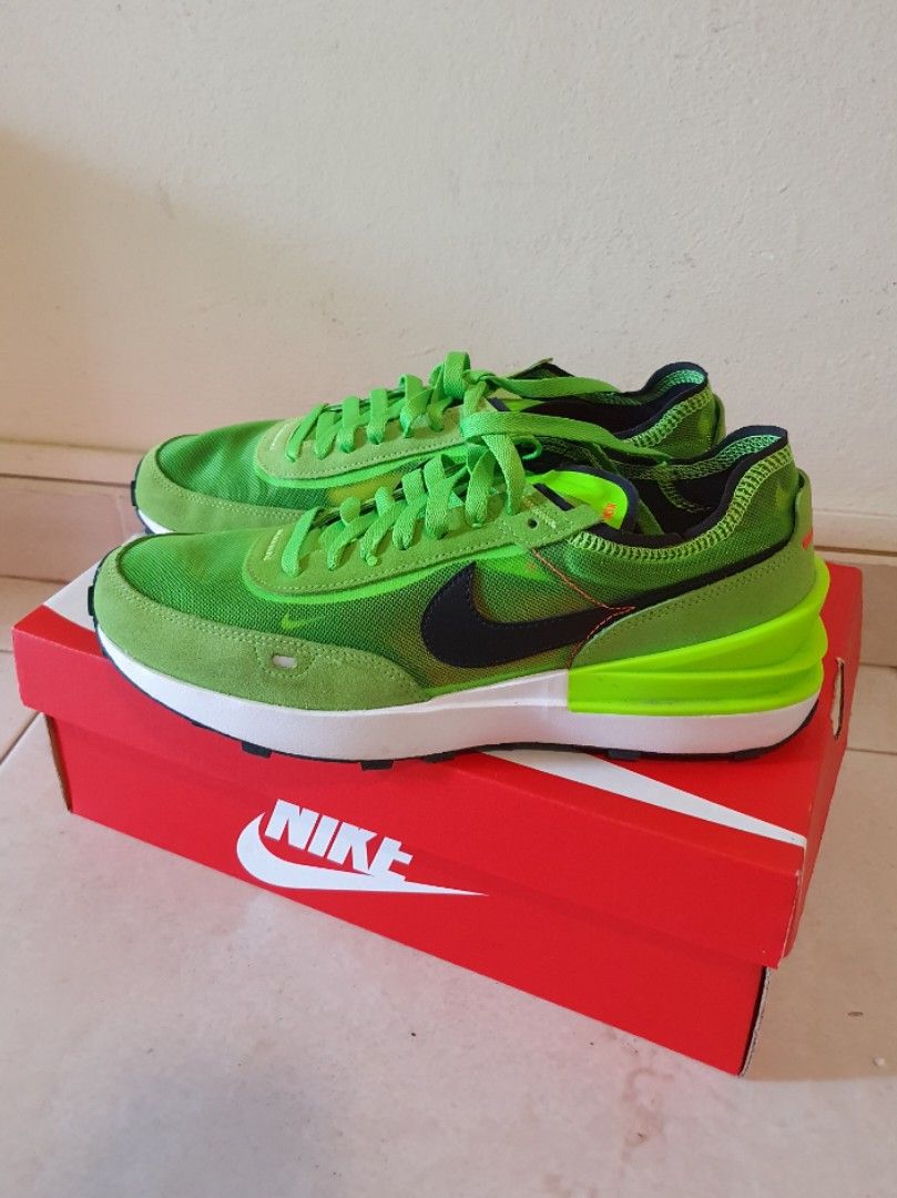 nike waffle one electric green stockx