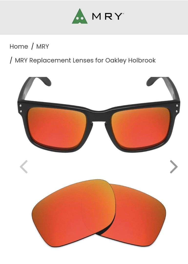 Oakley holbrook replacement lenses (fire red), Men's Fashion, Watches &  Accessories, Sunglasses & Eyewear on Carousell