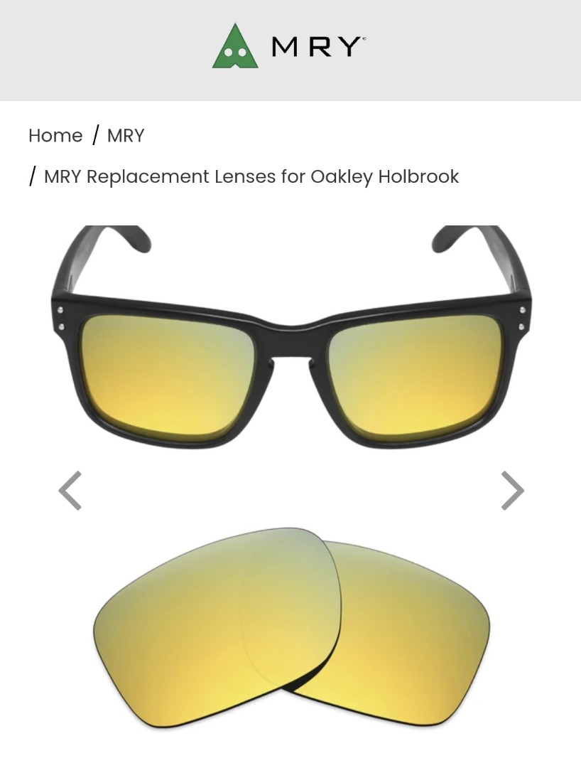 Oakley holbrook replacement lenses (24k gold), Men's Fashion, Watches &  Accessories, Sunglasses & Eyewear on Carousell