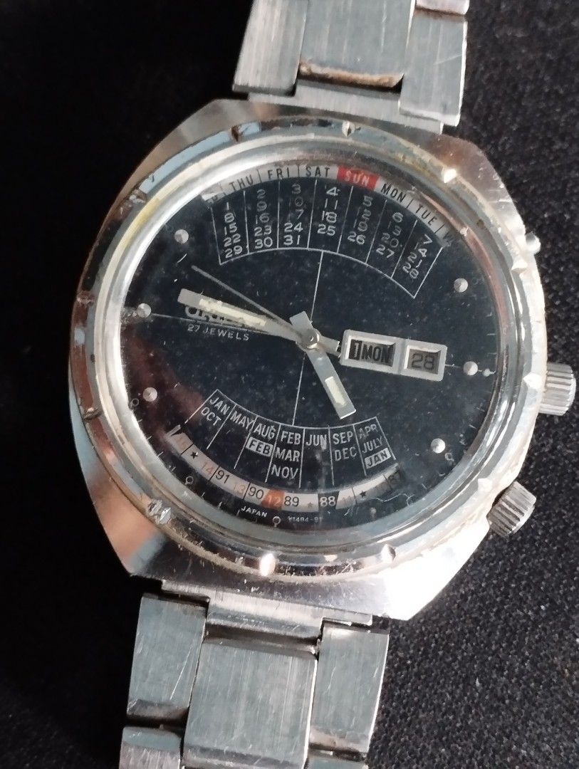 Orient otomatis multi year calendar fesyen pria jam tangan di carousell