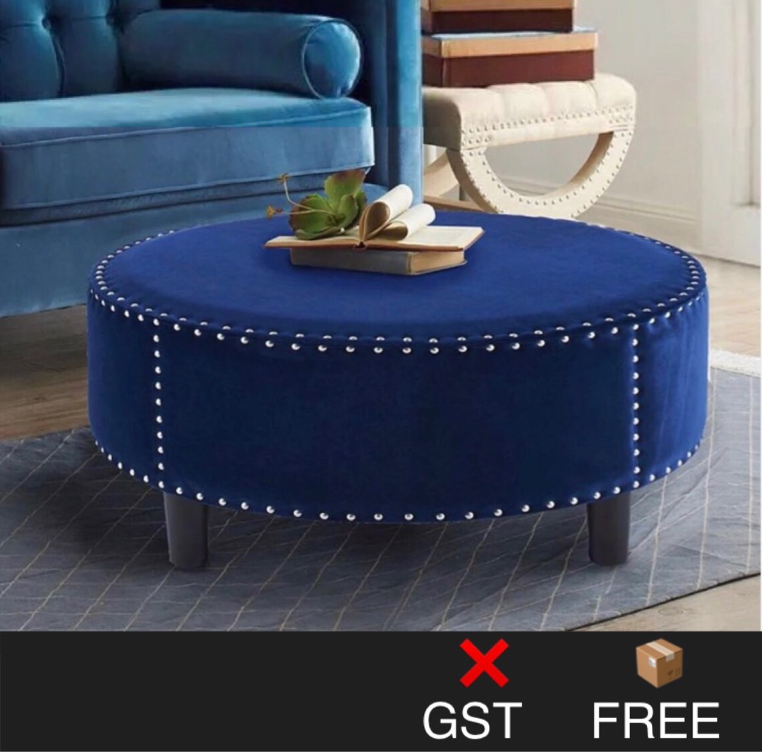 Ottoman Coffee Table Pouf Round Stool Foot Rest Foot Shoe Stool