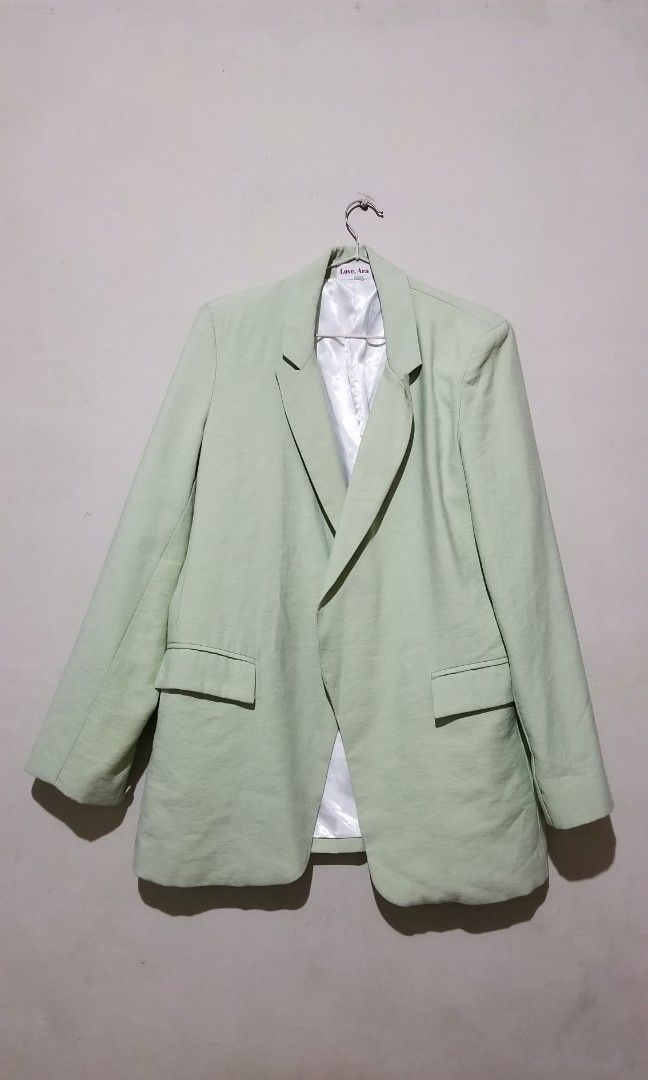 Pastel green coat, Women's Fashion, Coats, Jackets and Outerwear on