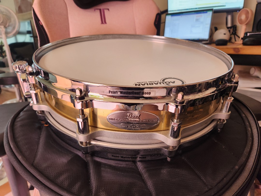 PEARL Free Floating Piccolo Brass Shell Snare Drum 14×3.5 from