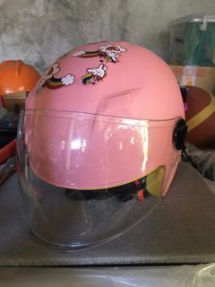Pink motorcycle helmet for 4-6 yrs old