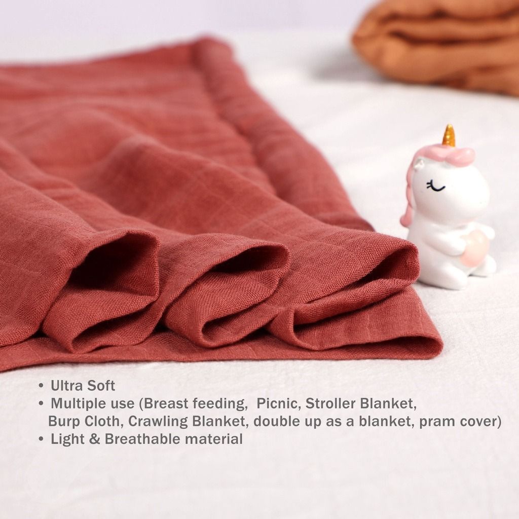 Solid color muslin swaddle on sale