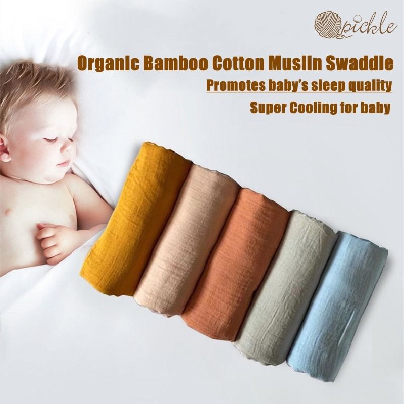 Solid color muslin sales swaddle