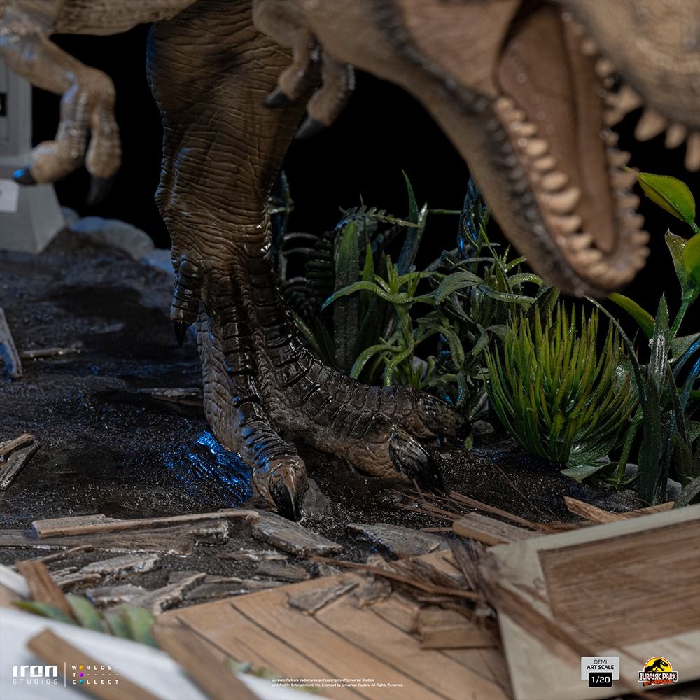 Statue Iron Studios MiniCo T-Rex 30th Anniversary Deluxe Jurassic Park - 14,8 Cm