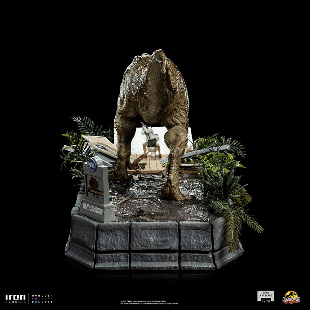 Statue Iron Studios MiniCo T-Rex 30th Anniversary Deluxe Jurassic Park - 14,8 Cm Figurine Collection