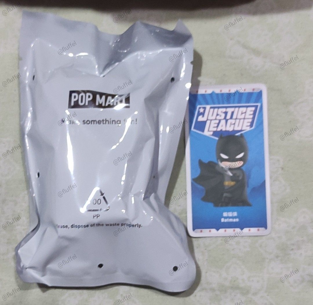 Pop Mart Justice League: Batman (Category: Figurines & Statues) located in Mandaluyong City. Submitted by fluffel (Listing ID 1218136713, Image 2). Description: •Opened box but figurine is still inside original packaging •Pop Mart Justice League: Batman •Photo is my own figurine so the one being sold is still in original packaging •Comes with opened box and card •What you see is what you get •Add Php 50 for bubble wrap (optional) RFS: Duplicate c