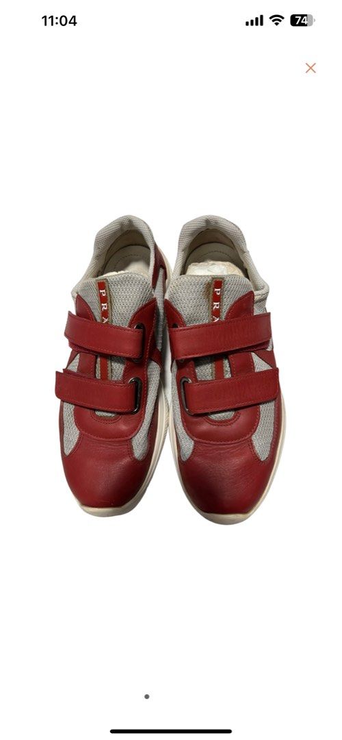 Red prada new arrivals trainers