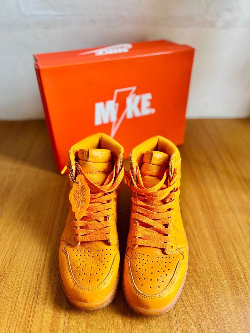 Preloved and Authentic Jordan 1 Retro High Og G8rd Gatorade Pack Orange Men s Fashion Footwear Sneakers on Carousell