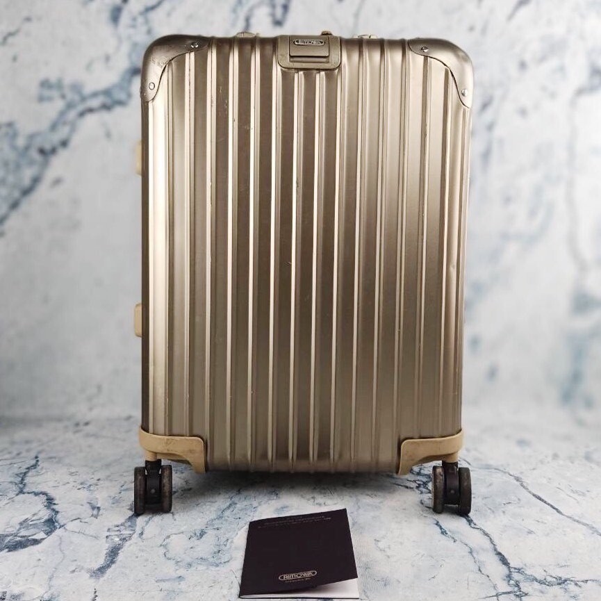 Rimowa Gold Luggage Briefcase on Carousell