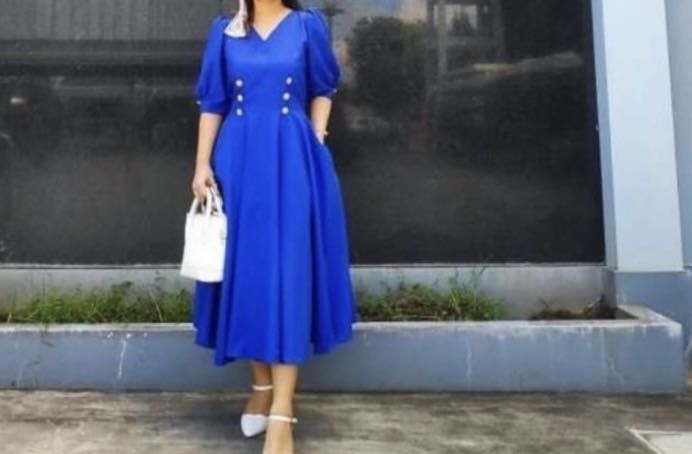 Royal blue dresses for church shop