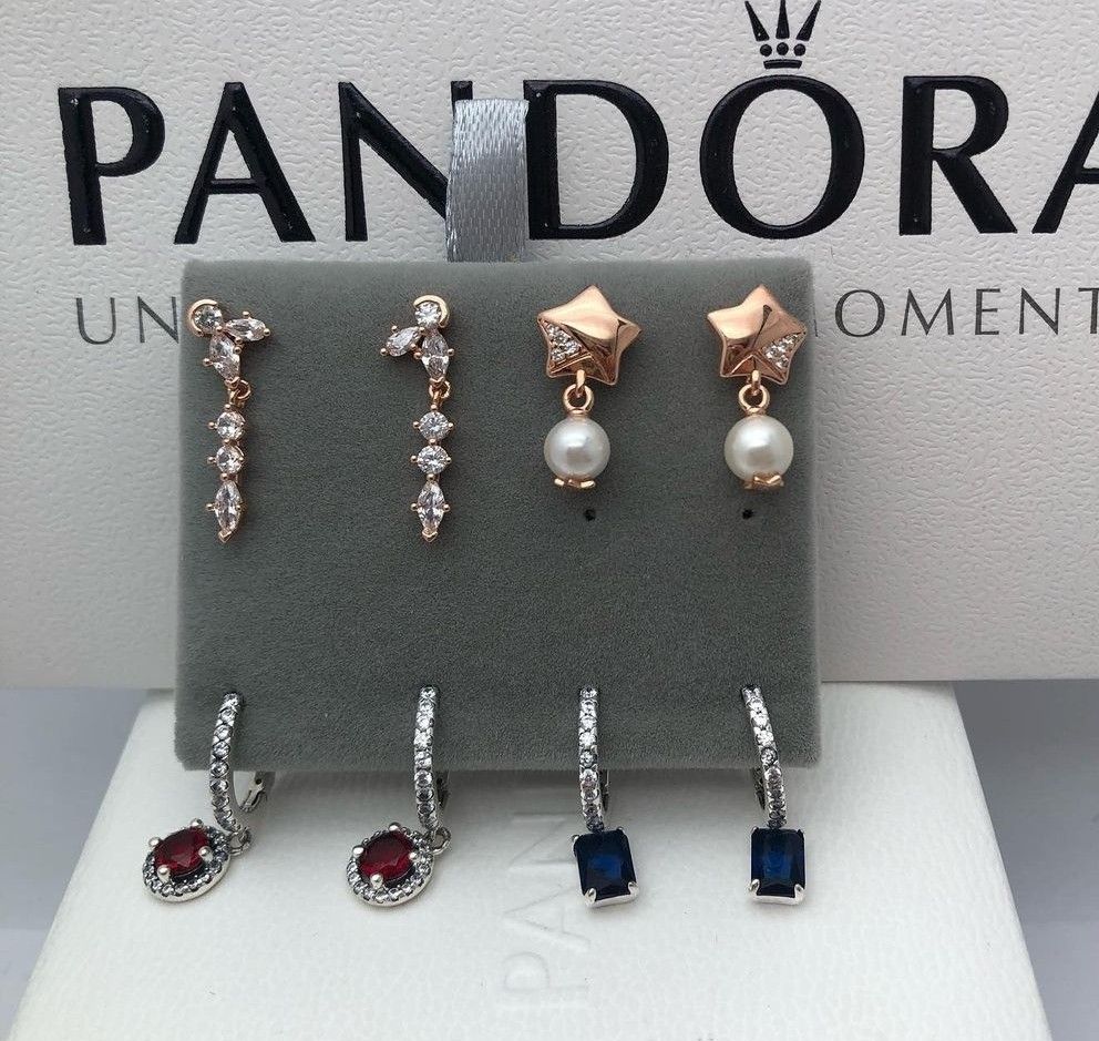 Pandora droplets shop hoop earrings