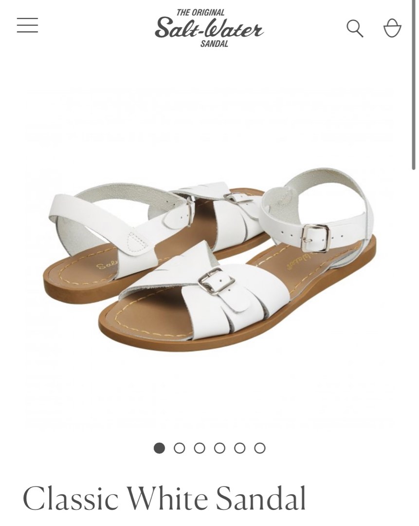 White saltwater best sale sandals