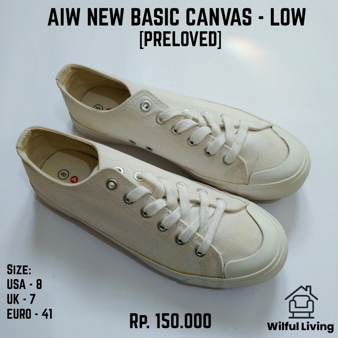 SEPATU AIRWALK AIW NEW BASIC CANVAS LOW WHITE PRELOVED