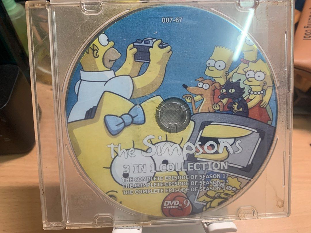 Simpsons: 3-season collection (VCD) (Category: CDs & DVDs) located in Calauan. Submitted by ejmrtnz (Listing ID 1218079015, Image 1). Description: The Simpsons 3-season VCD featuring all episodes from 3 seasons! — just at ₱100. No inlays but not a single scratch; well taken care of. DM for inquiries (*GCash as a payment method.).