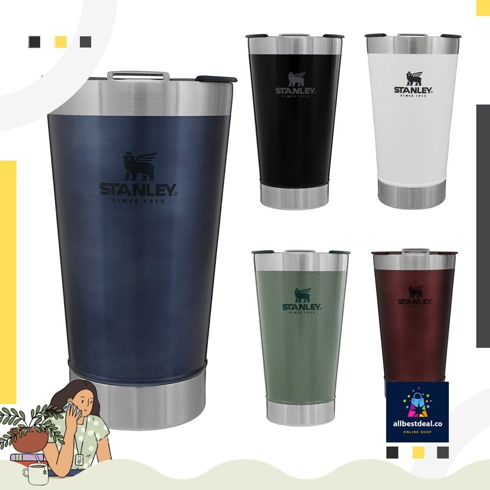 Stanley Classic Stay Chill Vacuum Insulated Pint Glass with Lid, 16oz –  Etch and Ember