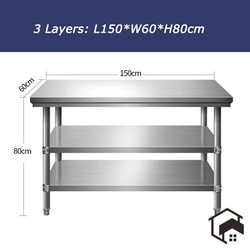 Steel Table kitchen working table, Furniture & Home Living, Furniture