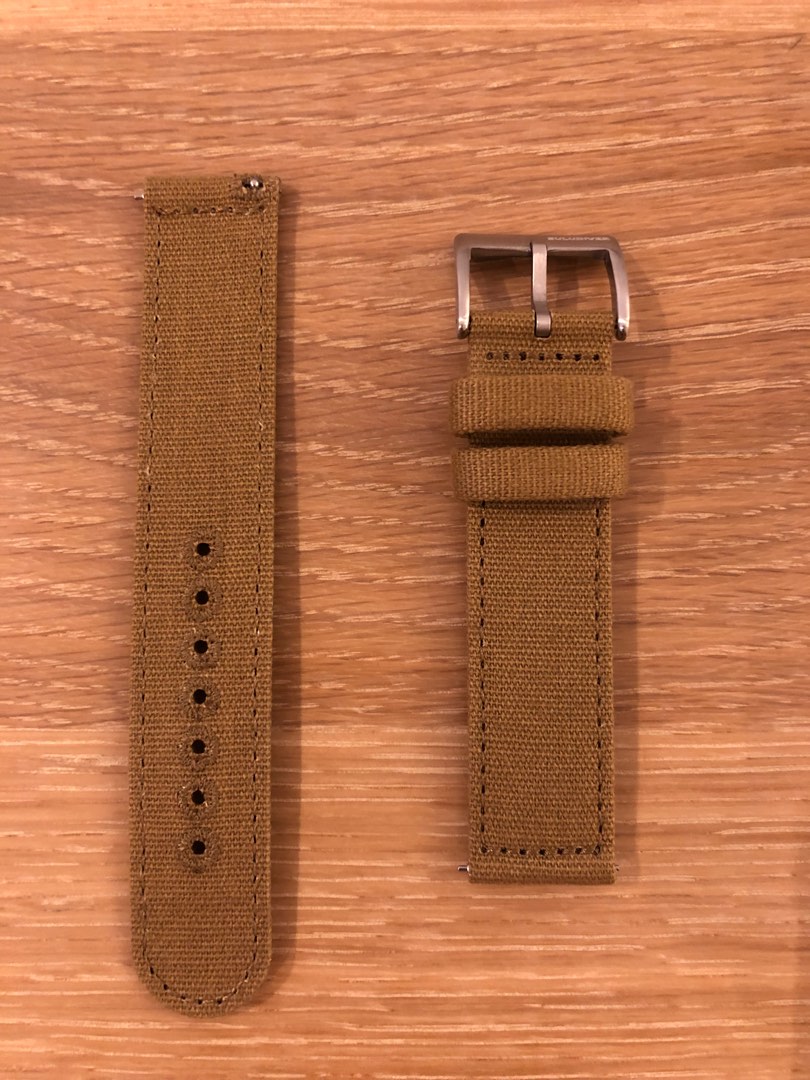 ZULUDIVER Croyde 2 Piece Canvas QuickRelease Watch Strap Desert Sand