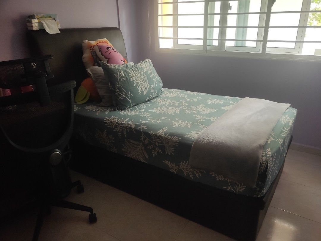 FOR SALE SUPER SINGLE STORAGE BED ONLY, Furniture & Home Living, Furniture, Bed Frames