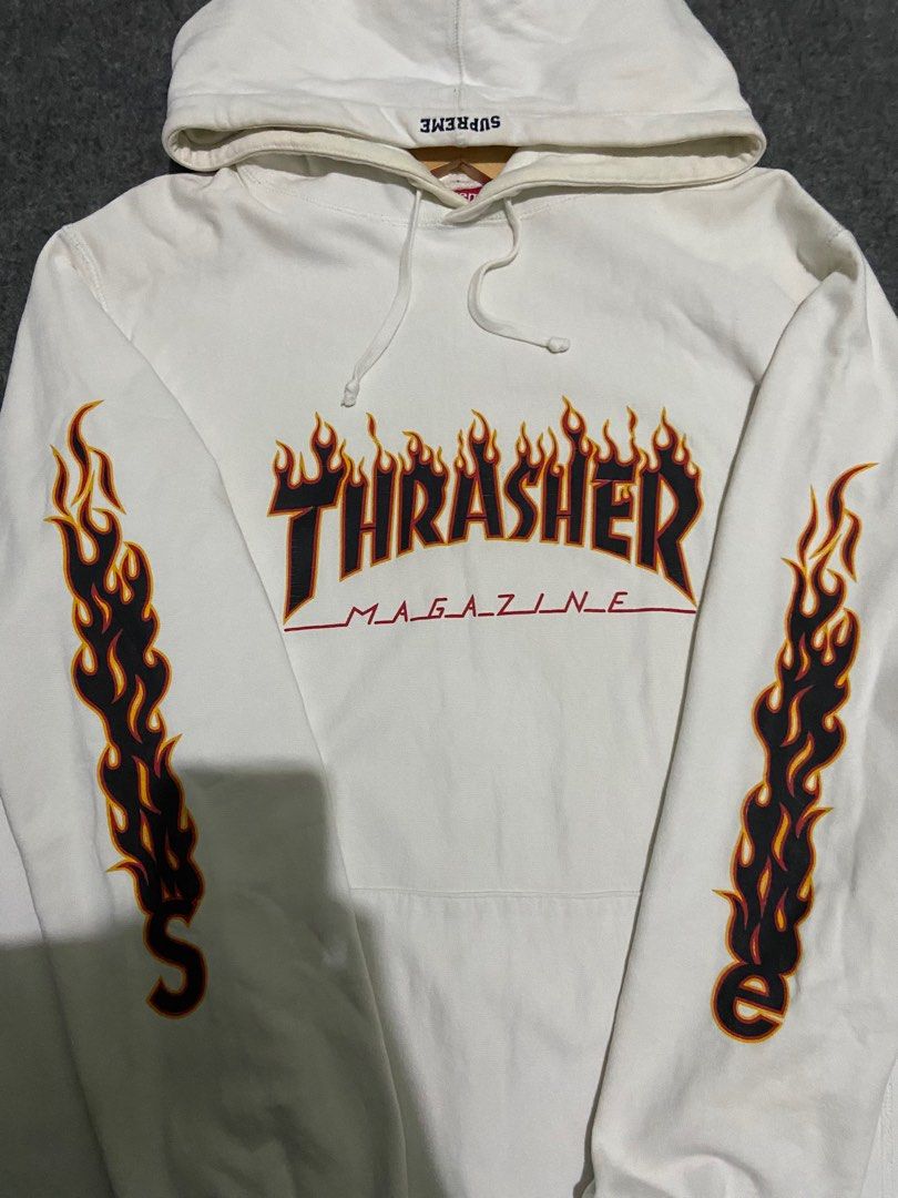 Supreme thrasher deals flame hoodie