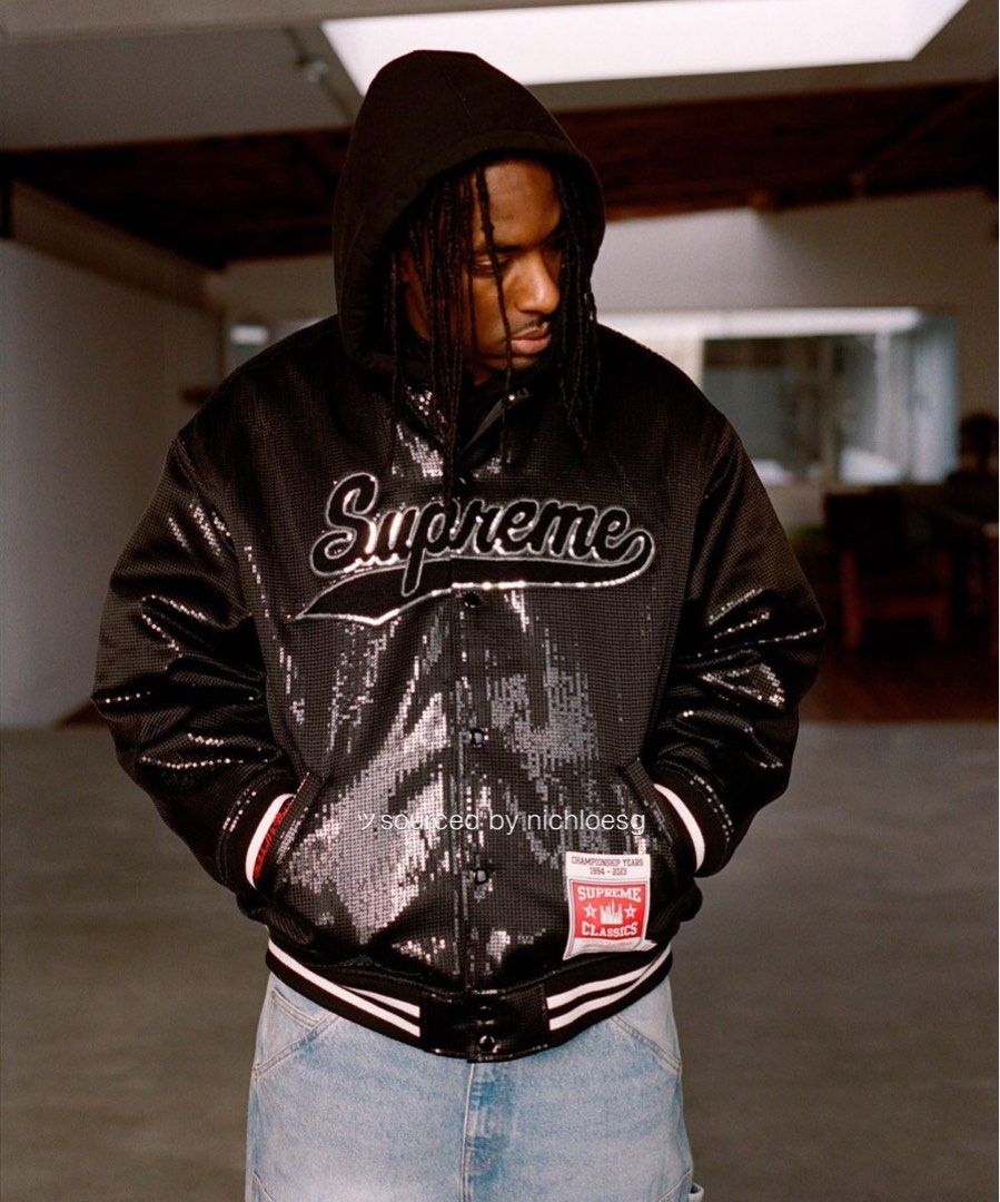 Supreme 23SS／Mitchell＆Ness Sequin Jacket-